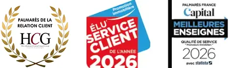 Logos HCG, ESCDA 2026 et Meilleures Enseignes 2026