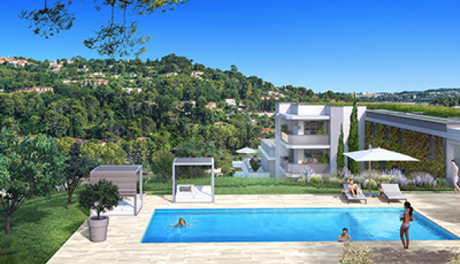 vue piscine privée résidence mougins