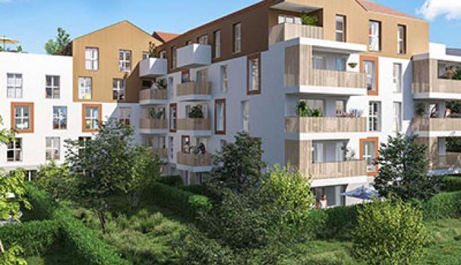 Les Balcons du Valorée - visuel résidence - vue jardin - immobilier neuf