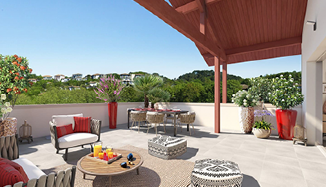 résidence cogedim carginko borda saint jean de luz visuel terrasse logement