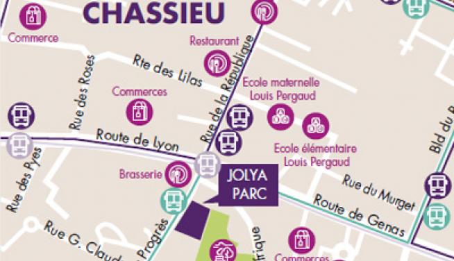 quartier résidence Cogedim Jolya Parc Chassieu 