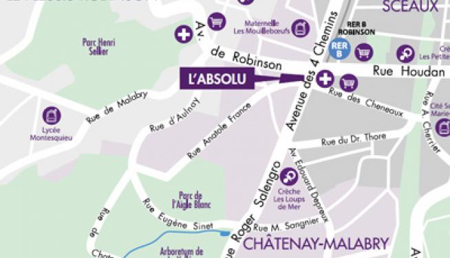 résidence Absolu Chatenay Malabry Cogedim carte du quartier