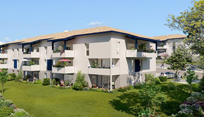 résidence cogedim dax visuel immeuble jardin