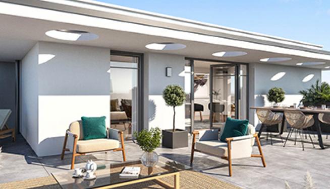 résidence Cogedim Esprit 30 visuel terrasse logement