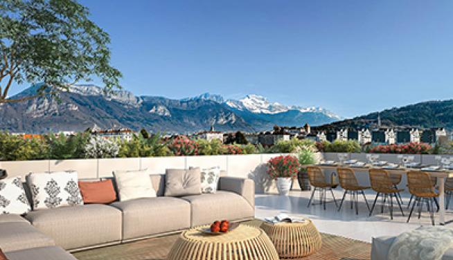 résidence cogedim quartier hirondelle annecy vue montagne