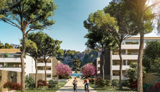 résidence immobilier neuf cogedim Les Jardins de Thalie Nîmes - visuel entrée